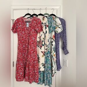 LOFT Floral Dress Bundle XS